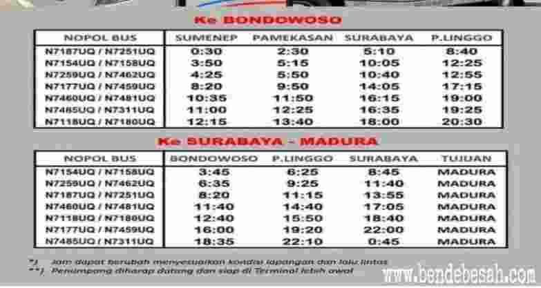 Jadwal Bus Ladju Bondowoso Surabaya Madura Malang